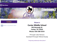 Tablet Screenshot of cms.centerisd.org